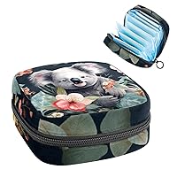 Sanitary Napkin Storage Bag for Feminine Pads, First Period Kit for Women, Koala Portable Menstrual Period Sanitary Pouch