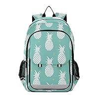 ALAZA Pineapple Mint Green Laptop Backpack Purse for Women Men Travel Bag Casual Daypack with Compartment & Multiple Pockets