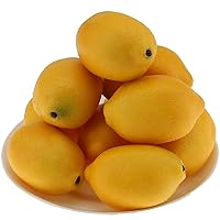 8pcs High Grade Fake Yellow Lemon Decoration Artificial Realistic Fruit Simulation for Home Party Holiday Christmas Display