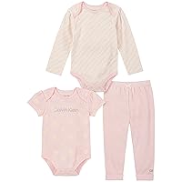 Calvin Klein baby-girls 3 Pieces Bodysuit Pant Set