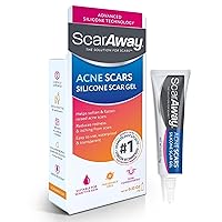 ScarAway Acne Scar Treatment, Clear Silicone Scar Gel, 100% Medical-Grade, Helps Improve Size, Color & Texture of Post-Acne Hypertrophic & Keloid Scars on Face & Body, Water Resistant, 15 grams