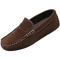 Kids Penny Loafers for Boys Girls Slip on School Casual Flat Boat Shoes