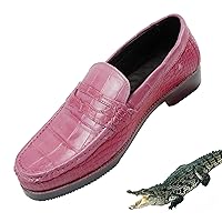 Men's Alligator Classic Loafer Premium Comfortable Crocodile Leather Slip-on Casual Driving Dress Shoes Handmade Vietnamese