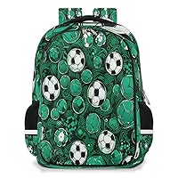 Small Backpack for Women, Sport Football Travel Backpack Multi Compartment Carry On Backpack Colorful Football Waterproof Backpack Cute Book Bags With Chest Strap for Women Men
