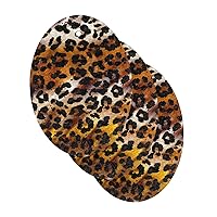 ALAZA Brown Leopard Cheetah Print Animal Natural Sponges Kitchen Cellulose Sponge for Dishes Washing Bathroom and Household Cleaning, Non-Scratch & Eco Friendly, 3 Pack