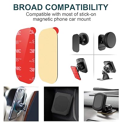 3M Vhb Sticky Adhesive Pads Replacement Mounting Tape 4 Pcs, Dashboard  Sticker Pads for Magnetic Phone Car Mount,Car Mount Adhesive,Double Sided  3M Adhesive Pads,Car Mount Sticker Tapes 