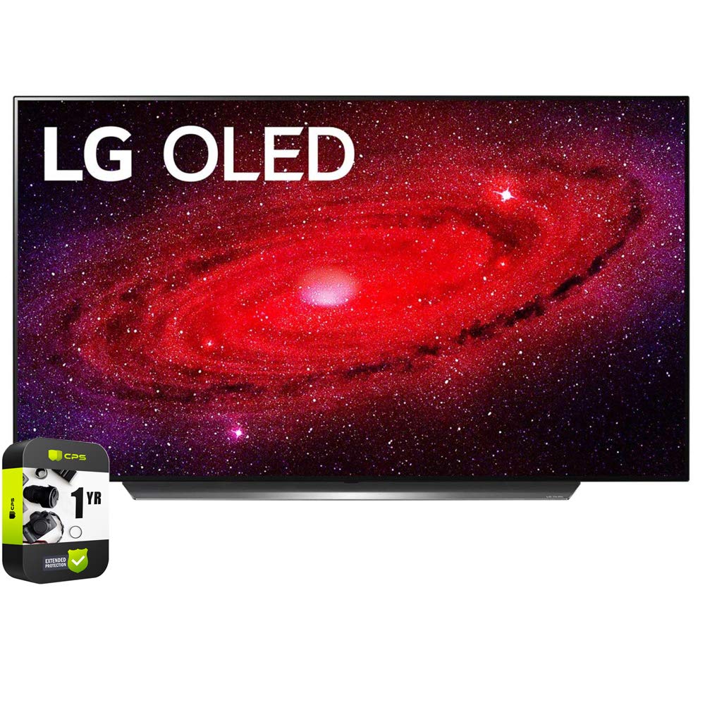 LG OLED55CXPUA 55 inch CX 4K Smart OLED TV with AI ThinQ Bundle with 1 YR CPS Enhanced Protection Pack