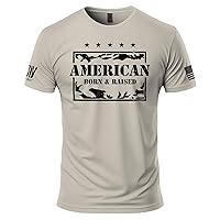 American Born and Raised Men's T-Shirt - Patriotic Shirts for Men
