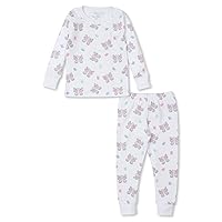 Kissy Kissy Girls Toddler Butterfly Flutters Print Long Pajamas Set