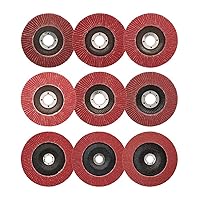 3M Flap Disc 967A - 60+ Grit Ceramic Precision Shaped Grain - Type 27 Angle Grinder Disc - Metal Grinding - 4.5' x 7/8' Arbor Hole - Pack of 10