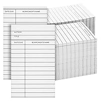 Best Paper Greetings 500 Pack Bulk Library Checkout Cards - Vintage-Style Due Date Record Keeping for Book Pockets and Classroom Supplies Cataloging (White, 3x5 Inches)