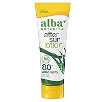 Aloe Vera Lotion for Skin, Soothing After Sun Treatment for Face and Body, Made with Purity Certified 80% Aloe Vera Gel Formula, 8 fl. oz. Tube