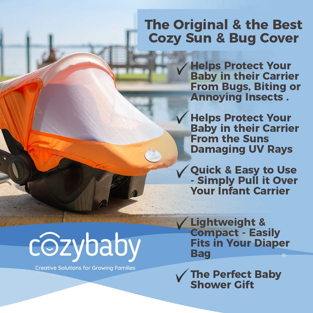 Summer Cozy Cover Sun & Bug Cover (Rhapsody Purple) - The Industry Leading Infant Carrier Cover Trusted by Over 2 Million Moms Worldwide for Keeping Your Baby from Mosquitos, Insects & The Sun