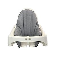 High Chair Cover for IKEA Antilop High Chair,Cotton Cover for Inflatable Cushion, Cushion Cover for High Chairs for Babies and Toddlers, High Chair Accessories, It is Only Cover! (Rolled Grey)
