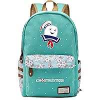 Students Teens Graphic Lightweight Knapsack,Ghostbusters Casual Canvas Bookbag Outdoor Daypack