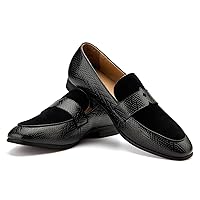 JITAI Mens Loafers Shoes Pattern Printing Mens Dress Loafer Shoes Slip-on Casual Loafer Smoking Slipper
