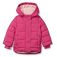 Amazon Essentials Girls and Toddlers' Heavyweight Hooded Puffer Jacket