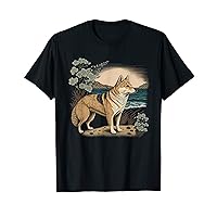 Surrealism Japanese Painting Carolina dog T-Shirt