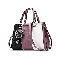 Nicole & Doris Women's Refreshing Handbag, Crossbody Bag, Cute, Pom Pom Charm, Compatible with A4, Bag, Stylish, Shoulder Bag, Bottom Studs, Water Repellent, Switchable Colors, Commuting to Work,