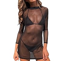 Swim Cover Up For Women Plus Bathing Suit Cover up for Girls Size 14 Beach Covers Up Beach Wrap Bikini Shiny W