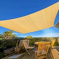 Artpuch 10'x13' Sun Shade Sail Curved Commercial Outdoor Shade Cover Sand Rectangle Heavy Duty Permeable 185GSM Backyard Shade Cloth for Patio Garden Sandbox (We Make Custom Size)