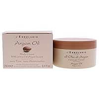 L’Erbolario Argan Oil Body Cream - Moisturizing Cream for Dry Skin - Argan Oil, Shea Butter, and Vitamin E - Toning and Firming Formula - 8.4 oz