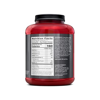 BSN SYNTHA-6 EDGE Protein Powder, with Hydrolyzed Whey, Micellar Casein, Milk Protein Isolate, Low Sugar, 24g Protein, Strawberry Milkshake, 48 Servings