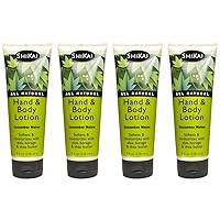 ShiKai Cucumber Melon Hand & Body Lotion (8oz, Pack of 4) | Daily Moisturizing Skincare for Dry and Cracked Hands | With Aloe Vera & Vitamin E