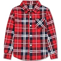 SANGTREE Womens and Girls Long Sleeve Casual Button Down Plaid Shirts, 3 Months - Adult 2XL