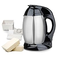 Tribest SB-132 Soyabella, Automatic Soy Milk Maker Machine with Tofu Kit Large, Silver, Large, Black/Stainless Steel