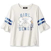 Amy Byer Girls' Sporty Founce Sleeve T-Shirt