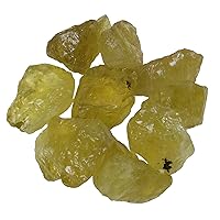 GEMHUB 1 lb Lemon Topaz Raw Rough Crystal Stones for Cabbing Cutting Lapidary Tumbling and Polishing