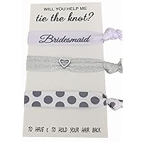 Bridesmaid Gifts, Bridesmaid Hair Ties, Will You Help Me Tie the Knot Proposal Gift, Bridesmaid Jewelry Accessory