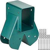 VEVOR 1PC A-Frame Middle Swing Brackets, Heavy Duty Carbon Steel Swing Set Hardware with Mounting Hardware, DIY Swing Set Bracket Swing Set Kit for 2 (4x4) Legs & 1 (4x6) Beam, Green