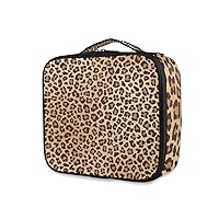 ALAZA Travel Makeup Case Leopard Spotted Cosmetic toiletry Travel bag for Women Girls
