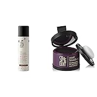 Style Edit Root Concealer Spray and Root Touch Up powder, to Cover Up Roots and Grays, Medium Brown Hair Color.