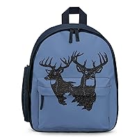 Black Deer Mini Travel Backpack Casual Lightweight Hiking Shoulders Bags with Side Pockets