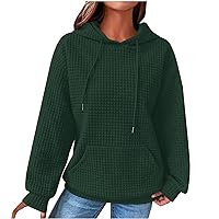 Womens Fashion Hoodies Oversized Sweatshirts Casual Fall Knit Pullover Sweaters Long Sleeve Drawstring Loose Hoodies