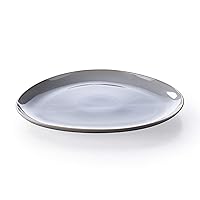 Pearl Grey Glazed Stoneware Serving Plate, 15