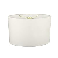 Aspen Creative 37021A Transitional Oval Hardback Shaped Spider Construction Lamp Shade in Off-White, 15 1/2