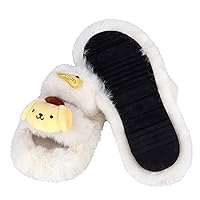 Cinnamonroll Thick Slippers Cross Band Cozy Melody Slides Fluffy Furry Open Toe Kuromi Slippers Plush Home Slide Indoor Slipper for Women
