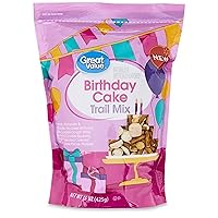 Generic Birthday Cake Trail Mix, 15 oz Resealable Zip Bag By Great Value (SimplyComplete Bundle) - Add to Granola, Cookie Clusters, Snack, Ice Cream Topping