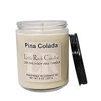 Pina Colada - Highly Scented Candle, Coconut/Soy Wax, Smokeless, With Essential Oils, 8 Ounces, Non Toxic, Eco Wick, Long Lasting