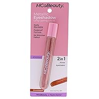 MCoBeauty Metallic Eyeshadow Long Lasting Liquid - Easily Blendable Highly Pigmented Foolproof Formula Gloss Finish For Brilliant, And Multidimensional Eye Looks Showstopper 0.27 Oz, I0099732