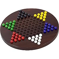 Dark Maple Chinese Checkers - Made in USA