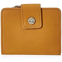 Timberland womens Leather RFID Small Indexer Wallet Billfold, Wheat (Nubuck), One Size US
