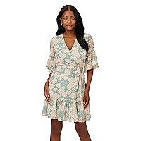Adrianna Papell Women's Floral Chiffon Tiered Dress