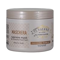 Il Salone Milano Professional Supreme Mask for Dry to Damaged Hair - Nourishes, Restores and Adds Shine - Premium Quality (17.20 Oz.)