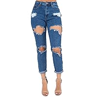 Twiin Sisters Women's High Rise Stretch Destroyed Ripped Color Skinny Pants Jeans Multi Styles