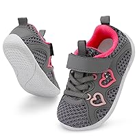 JIASUQI Toddler Shoes for Baby Girls Sneakers Barefoot Walking Shoes Running Tennis Shoes
